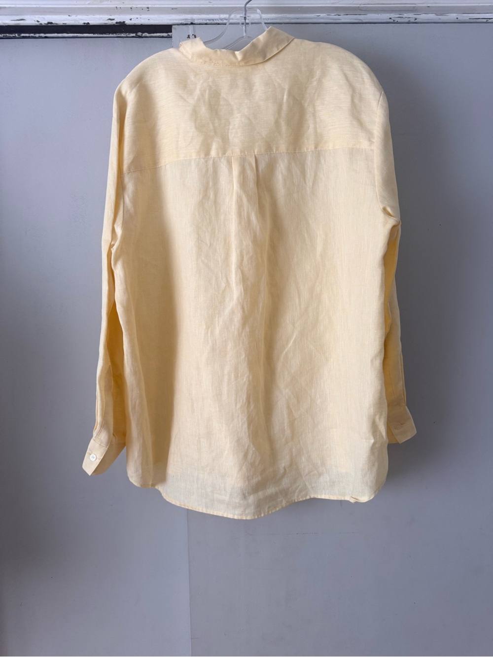 Liz Claiborne Light Yellow Linen Shirt - Picture 2 of 3